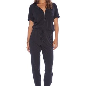 Splendid zip up jumpsuit grey